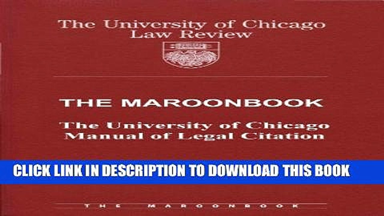[PDF] The Maroonbook: The University of Chicago Manual of Legal Citation Popular Online