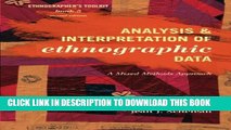 New Book Analysis and Interpretation of Ethnographic Data: A Mixed Methods Approach (Ethnographer