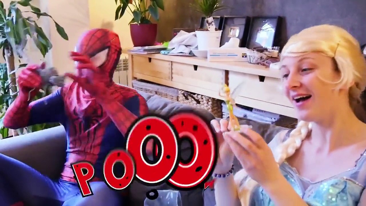 Spiderman vs Frozen Elsa & Joker Pranks w_ Princess Eats Snake & Funny Superheroes