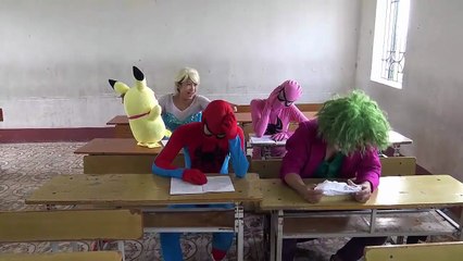 Spiderman vs Catwomen rescue dogs drowning Frozen Elsa Captain Fun Superheroes joker pranks-BMw-bEcJdbU part 10