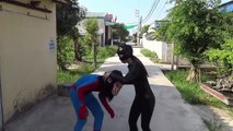 Spiderman vs Catwomen rescue dogs drowning Frozen Elsa Captain Fun Superheroes joker pranks-BMw-bEcJdbU part 11