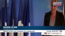 Marine Le Pen courtise les enseignants avec sa première 