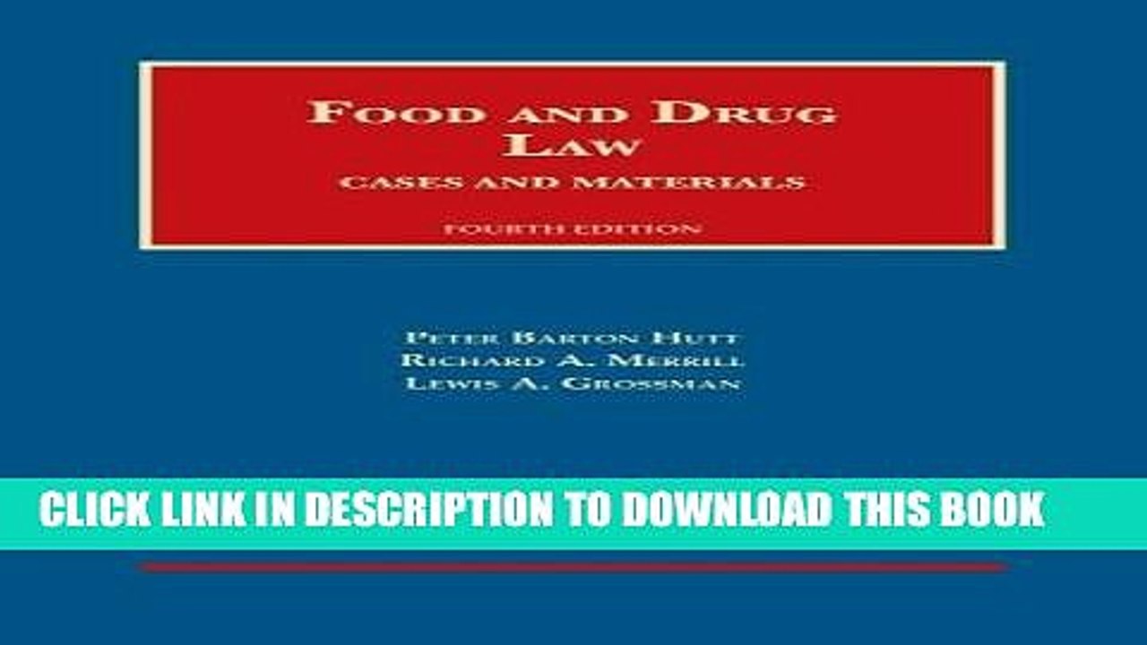 [PDF] Food and Drug Law (University Casebook Series) [Full Ebook]