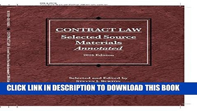 [PDF] Contract Law, Selected Source Materials Annotated (Selected Statutes) Popular Colection