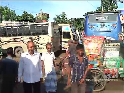 সিলেটে অনির্দিষ্টকালের পরিবহন ধর্মঘট চলছে