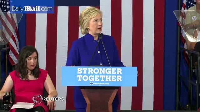 Suddenly afraid Suddenly be scared during Hillary Clinton Rally in Orlando, Florida