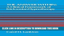 New Book The Answer Within: A Clinical Framework Of Ericksonian Hypnotherapy