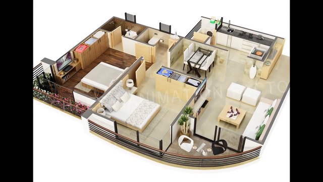 3D Villa Floor Plan Studio