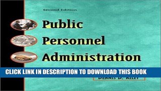 [PDF] Public Personnel Administration (2nd Edition) [Online Books]