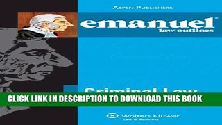 [PDF] Emanuel Law Outlines: Criminal Law [Full Ebook]