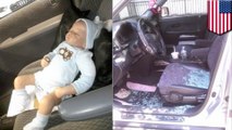 Jendela mobil dipecah karena melihat bayi terkunci di dalam yang ternyata hanya boneka! - Tomonews