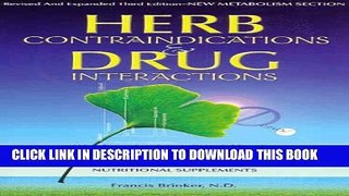 Collection Book Herb Contraindications and Drug Interactions Third Edition