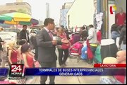 Terminales de buses interprovinciales generan caos en La Victoria