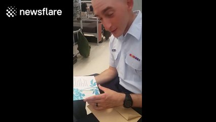 Download Video: US Airman finds out he's having a baby at Basic Military Training graduation