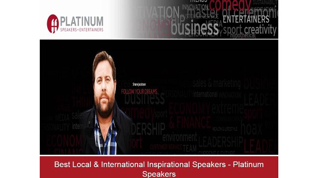 Best Local & International Inspirational Speakers - Platinum Speakers