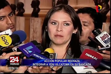 Acción Popular rechaza incorporación de Yeni Vilcatoma