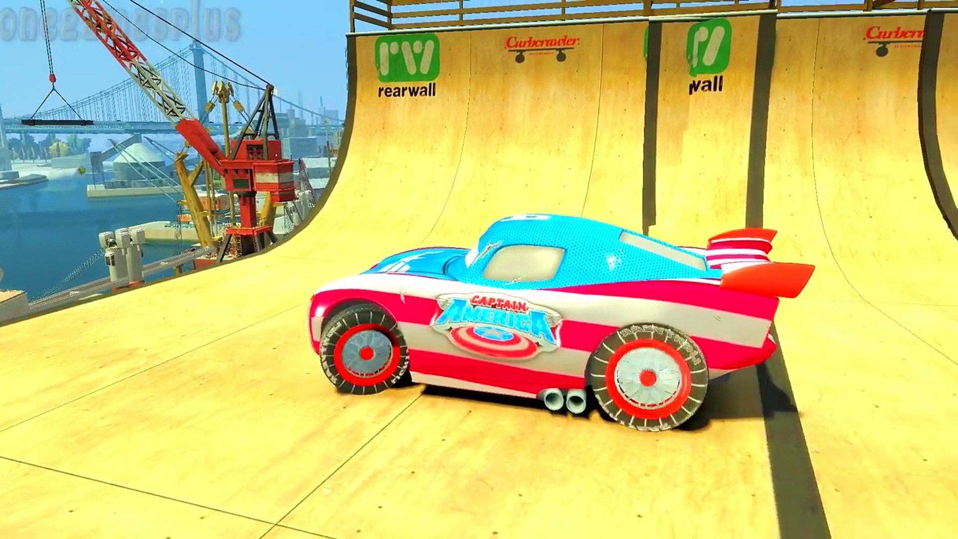 ⁣Disney PIXAR cars Lightning McQueen and Captain America Childrens Songs and Rhymes