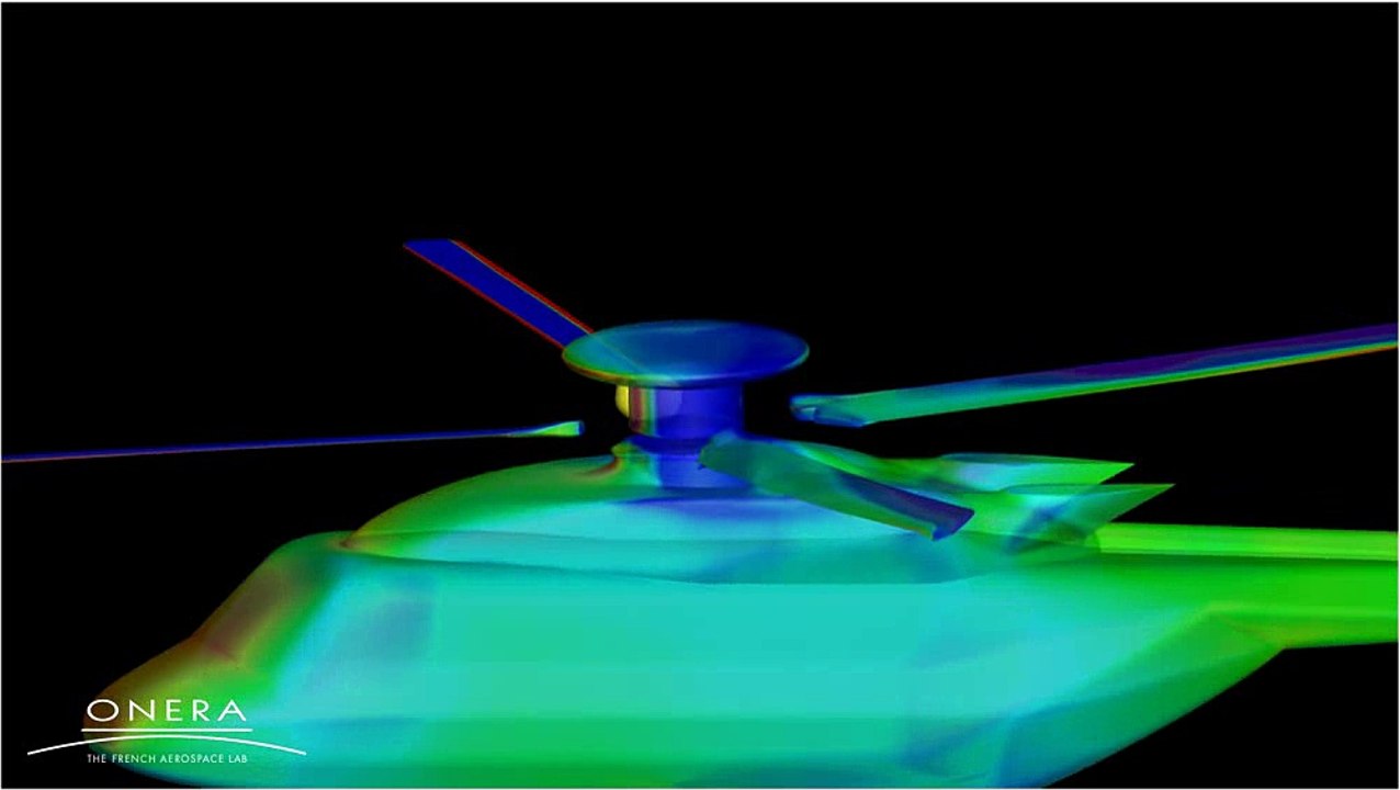 Simulation numérique aérodynamique d'un hélicoptère complet avec déformation des pales du rotor principal [elsA]