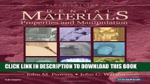 New Book Dental Materials: Properties and Manipulation, 9e (Dental Materials: Properties