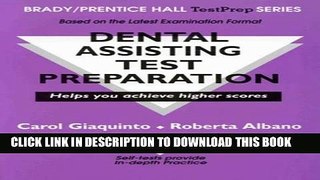 New Book Dental Assisting Test Preparation