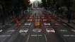 Greenpeace pinta una calle de Madrid por el día sin coches