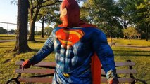 HULK Transforms Into RED HULK w_ SPIDERMAN - Spider-man Last Stand IRL - Superheroes part  2