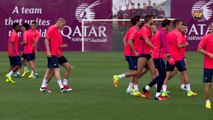 FC Barcelona training session: Light workout with Sporting clash looming