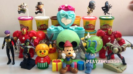 PLAY DOH SURPRISE EGGS,Marvel Avengers, Iron Man,Guardians of the Galaxy Groot, Gamora, Raccoon,Predator Nightmare Fredd