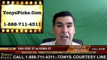 Iowa St Cyclones vs. San Jose St Spartans Free Pick Prediction NCAA College Football Odds Preview 9/24/2016