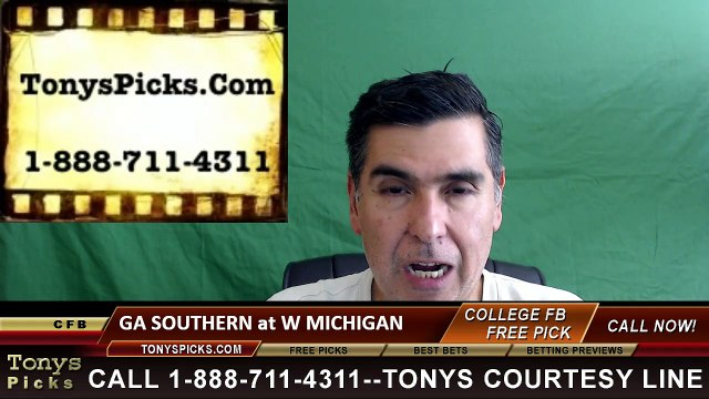 Western Michigan Broncos vs. Georgia Southern Eagles Free Pick Prediction NCAA College Football Odds Preview 9/24/2016
