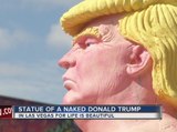 Naked Trump arrives in downtown Las Vegas