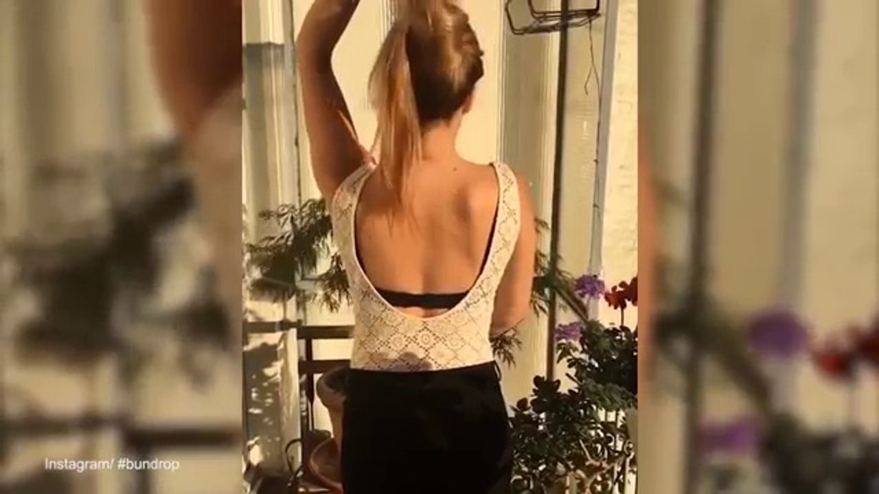 Après le Duck face ou le Ice Bucket challenge, voici la nouvelle tendance sur Instagram:  le bun drop challenge