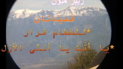 ريبر هبون , قصيدتان , من ديوان صرخات الضوء