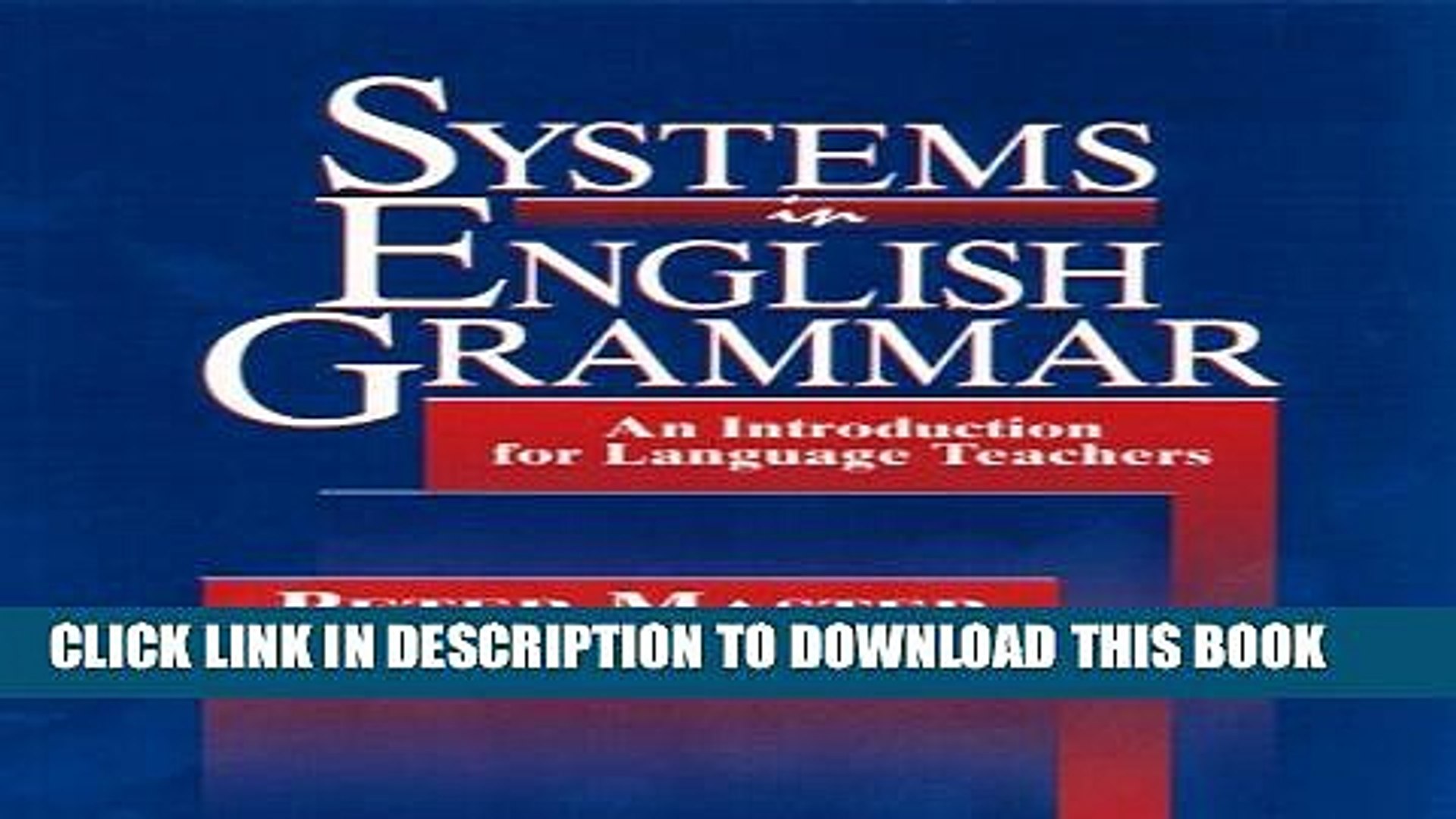 [Read PDF] Systems in English Grammar: An Introduction for Language Teachers Ebook Free