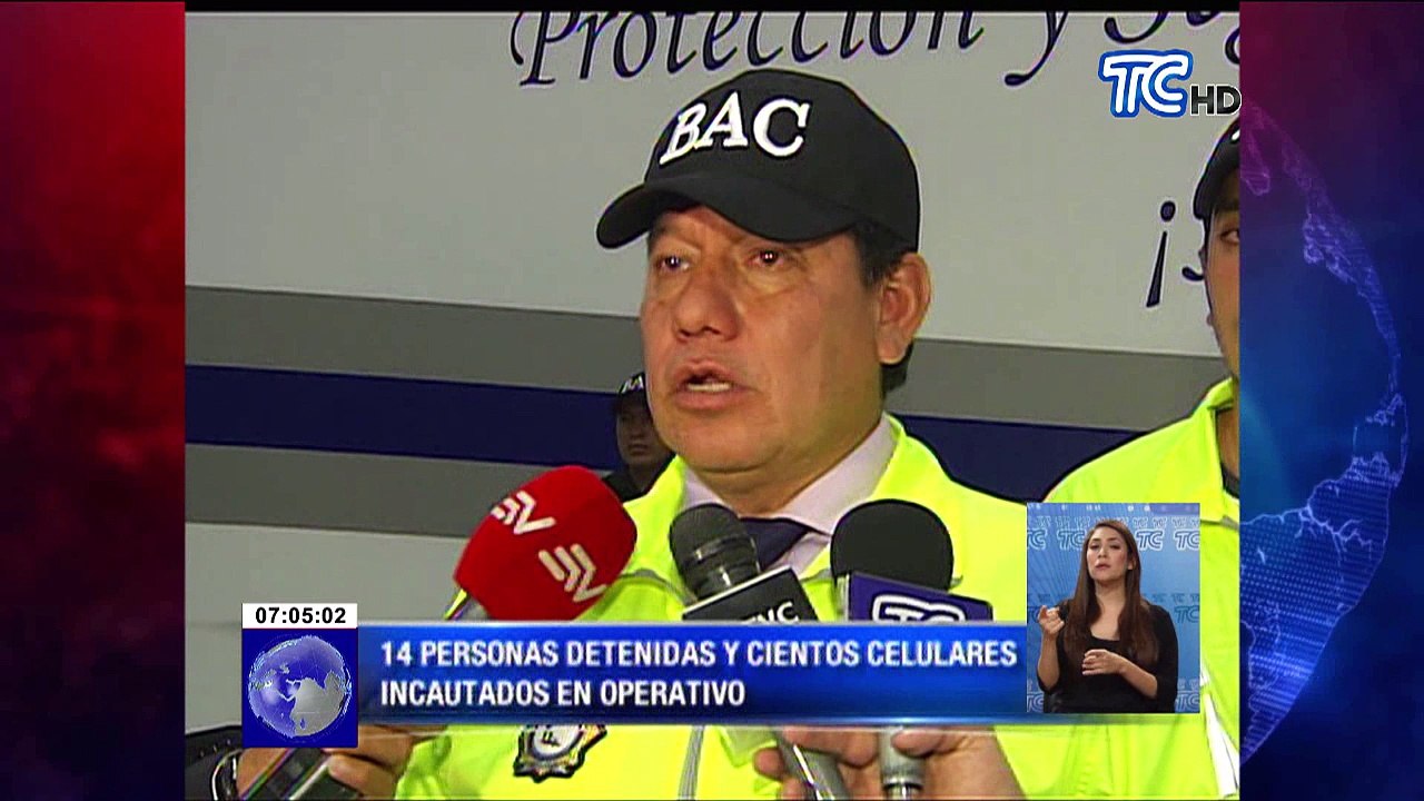 14 personas detenidas y cientos de celulares incautados en operativo