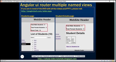 Angular ui router multiple named views