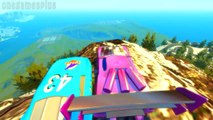 Dinoco King 43 and Boost Disney cars jump Countryside Mountains
