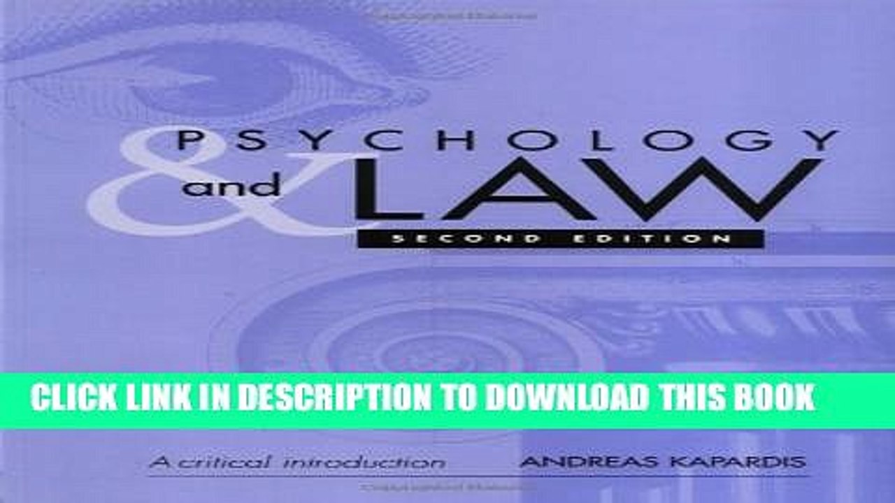 [PDF] Psychology and Law: A Critical Introduction Popular Colection