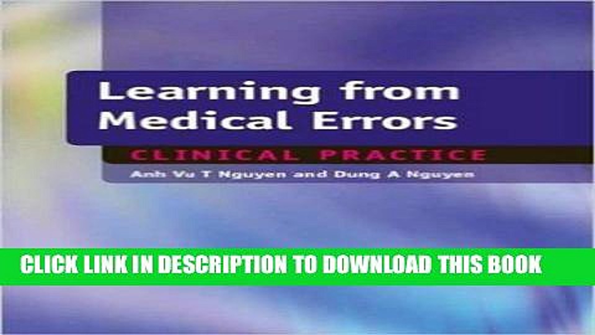 [PDF] Learning from Medical Errors: Clinical Problems Full Online
