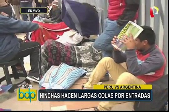 Perú vs. Argentina: hinchas hacen largas colas por entradas
