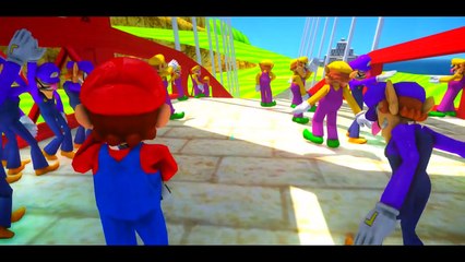 Nursery Rhymes Disney Pixar All Mario Characters Have Fun w/ custom Lightning McQueen cars