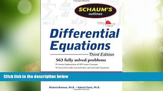 Big Deals  Schaum s Outline of Differential Equations, 3ed (Schaum s Outline Series)  Free Full