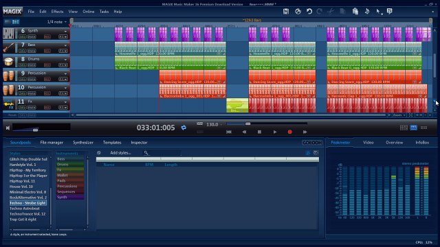 Magix Music Maker - Techno strobe light