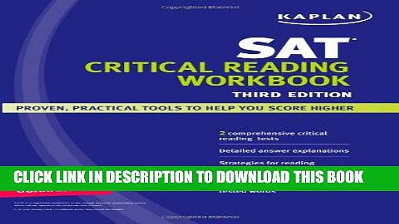 [PDF] Kaplan SAT Critical Reading Workbook Popular Online