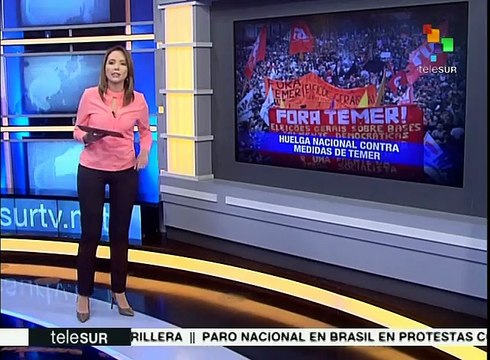 Obreros brasileños en paro nacional contra políticas de Michel Temer