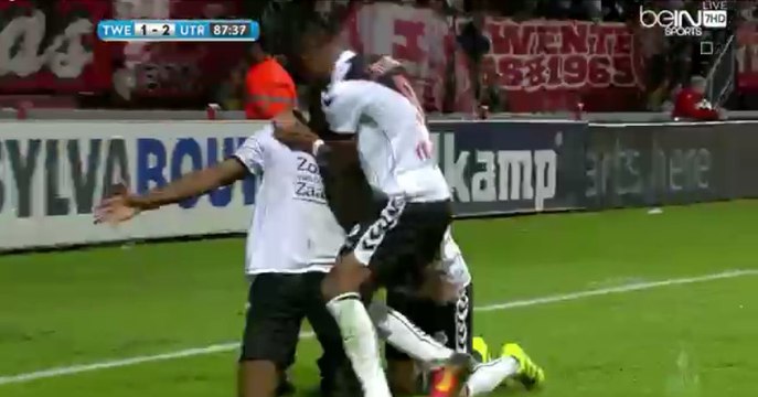 Sebastien Haller Amazing Goal - FC Twente Enschede 1-2 FC Utrecht (22/09/2016)