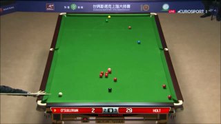 Ronnie O’Sullivan was far from happy after this miss!