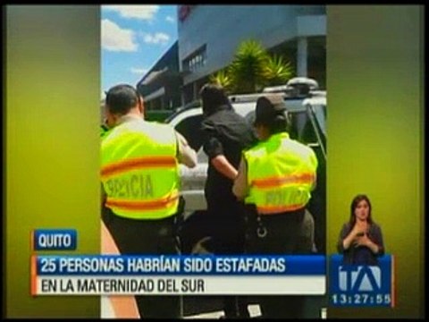 25 personas habrían sido estafadas en la maternidad del sur