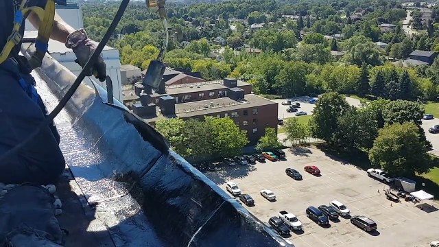 GTA Ontario Flat Roofers - Torching Mod Bit Base Flashing (1)