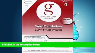 Online eBook Word Translations, 4th Edition (GMAT Strategy Guide, No. 4)